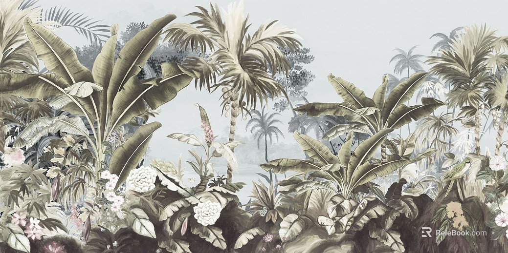 Plant painting texture