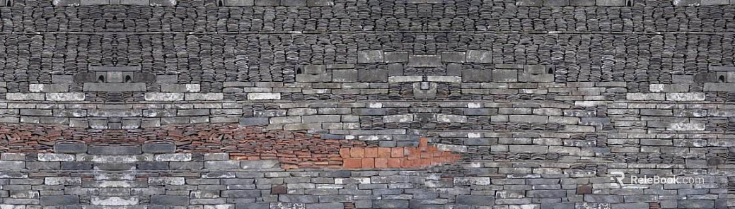 Brick wall gray tile modeling wall texture