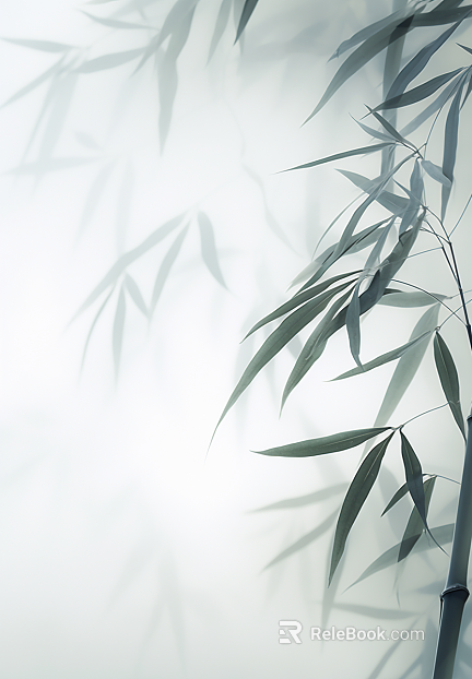 Chinese ink bamboo mural texture