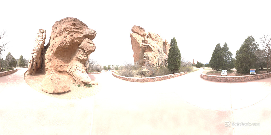 Mountain park scenery during the day texture