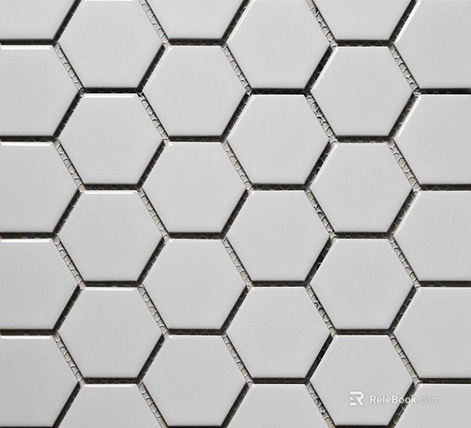 Hexagonal brick honeycomb brick black and white texture