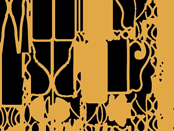 Yellow and black pattern wallpaper background decoration texture (ID:ffaeh083626)