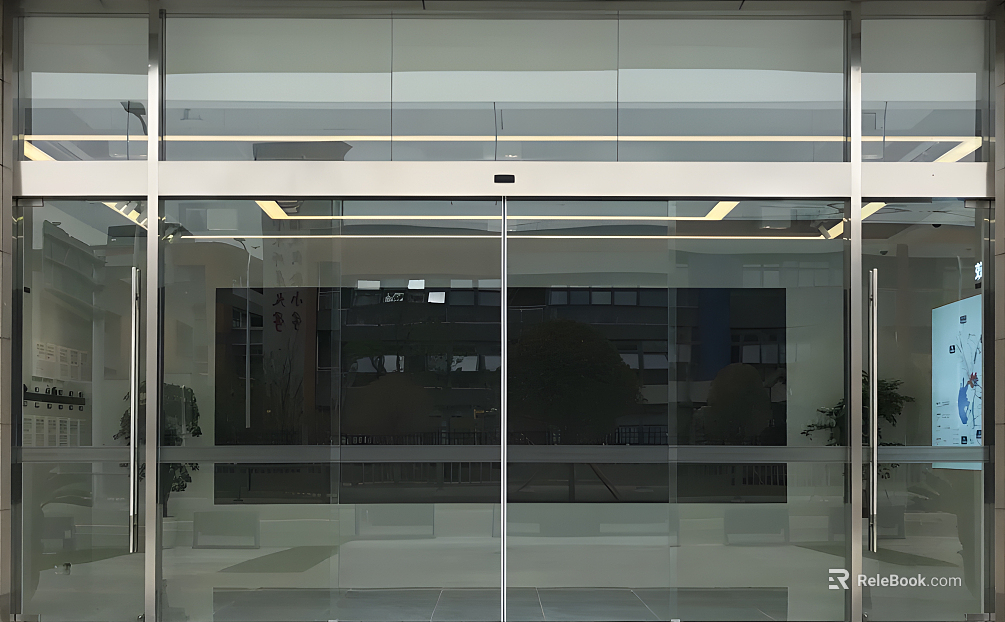 Modern glass doors texture