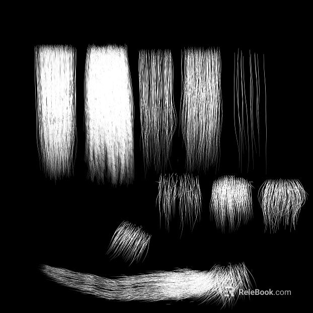 White hair brush material texture