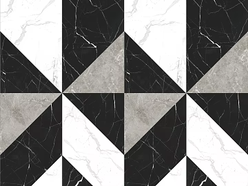 Tile Light Luxury Black and White Patchwork Floor Tile texture (ID:ffajg38287)