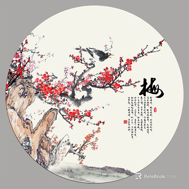 flower-and-bird painting texture