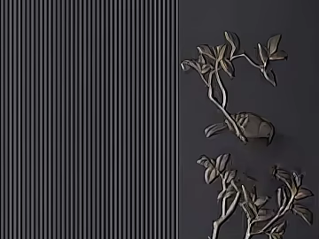 New Chinese black embossed wall panel background wall texture (ID:ffaeh180726)