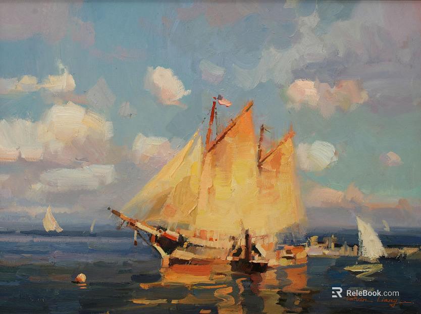 landscape painting texture