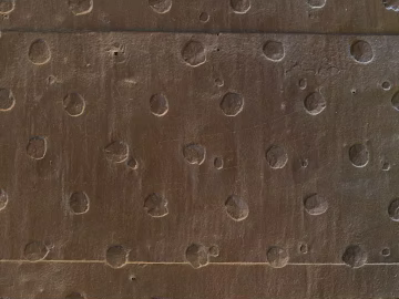 Dark brown perforated metal plate wall decoration texture (ID:ffaeh854834)