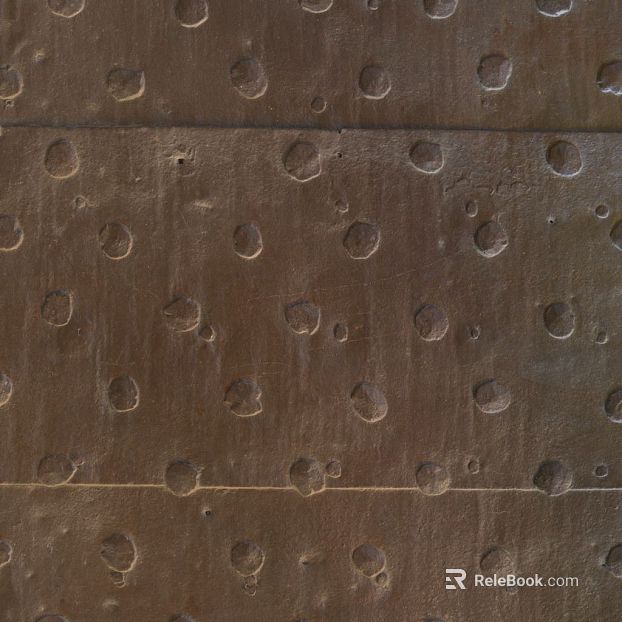 Dark brown perforated metal plate wall decoration texture