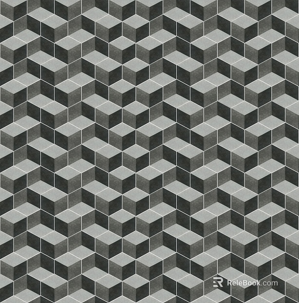 Gray-black three-dimensional geometric mosaic kitchen and bathroom wall surface texture