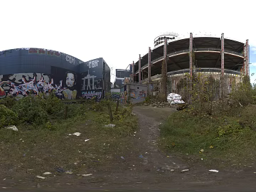 Outdoor abandoned building day HDR 3d model