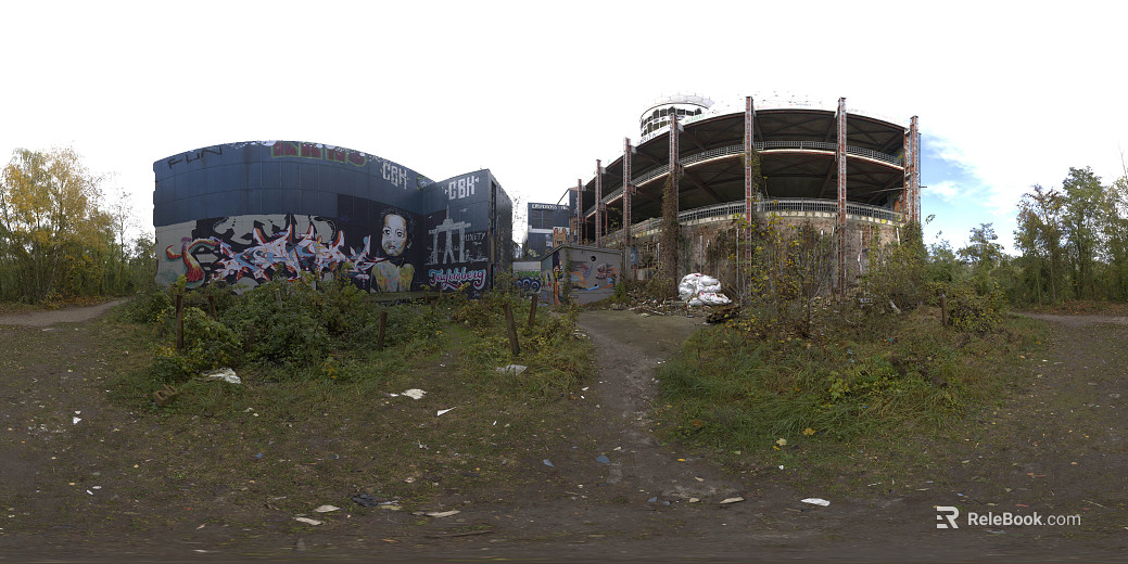 Outdoor abandoned building day HDR texture