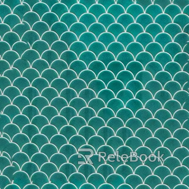 Feather Tile Nordic Plaid Dark Green Toilet Tile texture