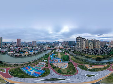 HDR City Eco Park Panorama texture (ID:ffach613803)
