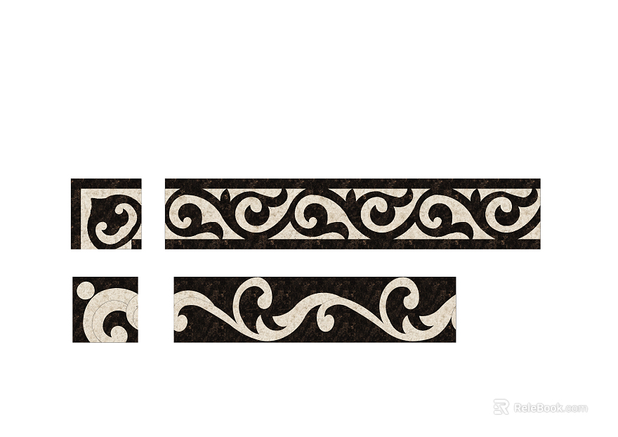 Wall line Waist line Black marble skirting line texture