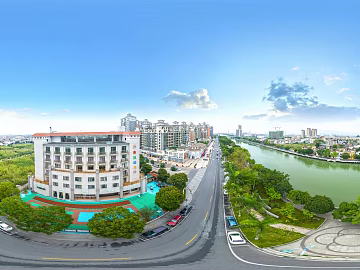 HDR urban ecological greening panorama 3d model