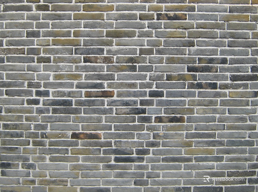 Green gray brick wall building exterior wall texture