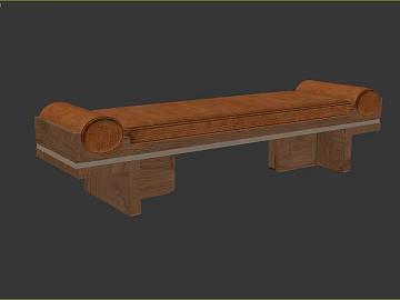 New Chinese Style Solid Wood Soft Bench texture (ID:ffaeh622811)