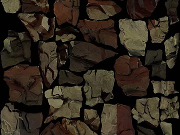 Brown gray variegated rubble exterior wall stone texture (ID:ffaeh026884)