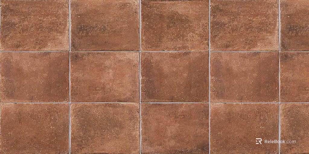 Retro-style reddish-brown antique-look tiles for kitchen and bathroom walls texture