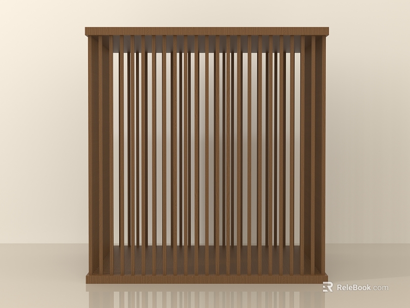 Dark brown wood grille indoor partition texture
