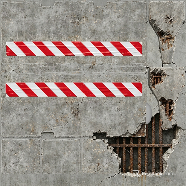 Industrial wind gray red warning cement wall surface texture