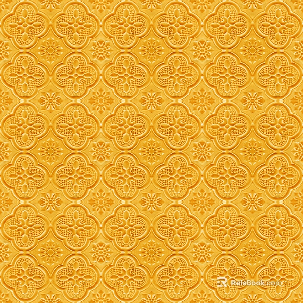 Yellow carved brick wall decorative brick texture