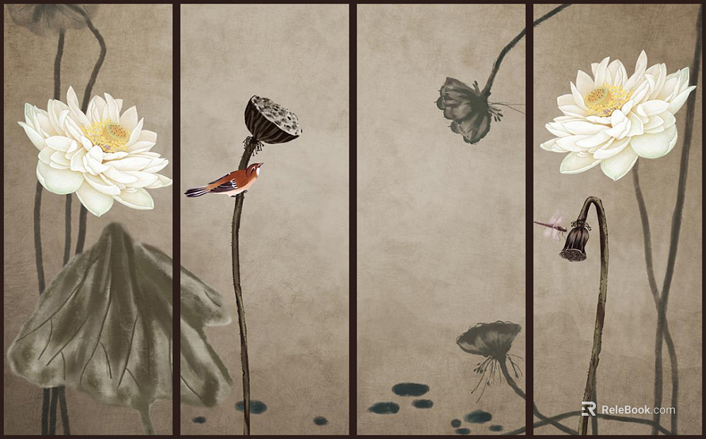 Plant painting texture