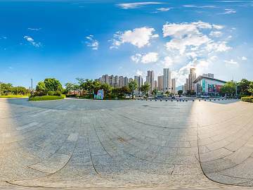 Daytime city bird's eye view HDR texture (ID:ffach232556)
