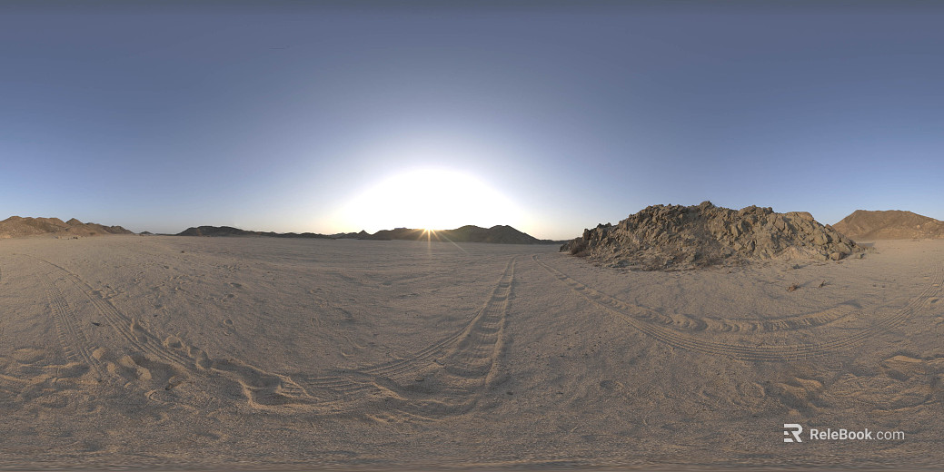 Sandy Mountain Sunrise HDR texture