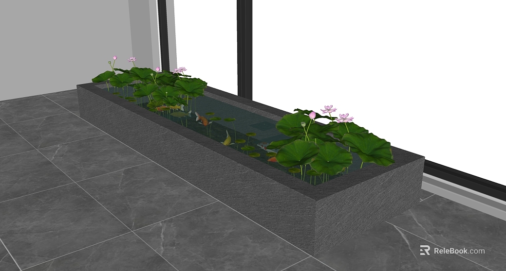 Modern Interior Lotus Waterscape texture