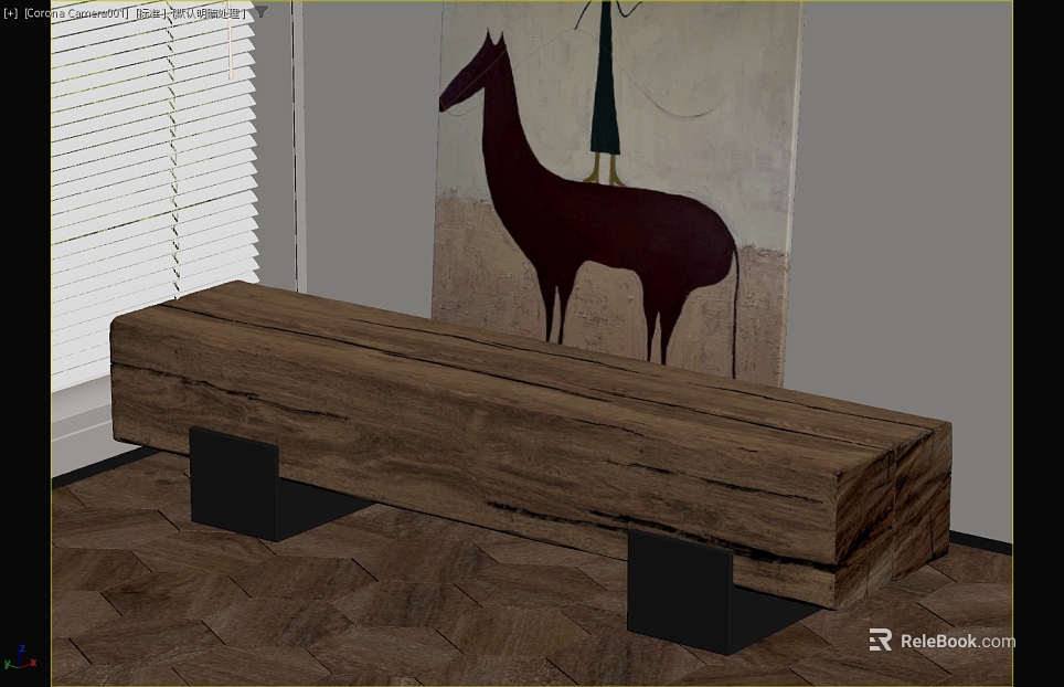 Dark brown dilapidated wood long table for living room texture