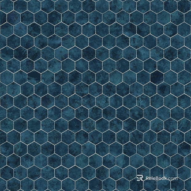 Hexagonal Brick Blue Hexagonal Brick Seamless texture