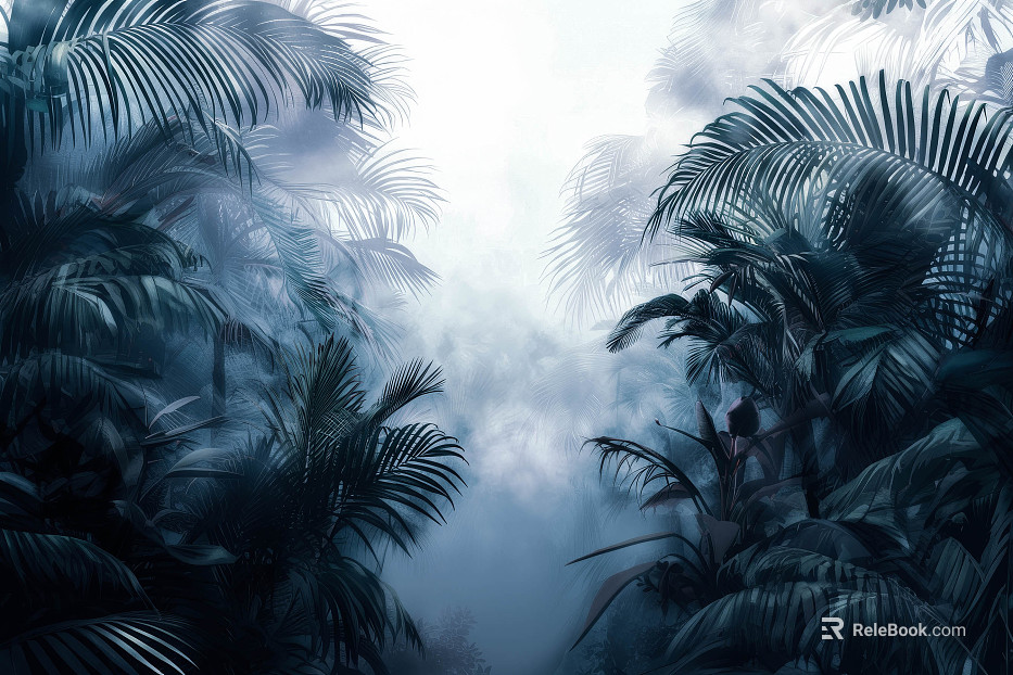 European Literary Plants Tropical Rainforest Wallpaper texture