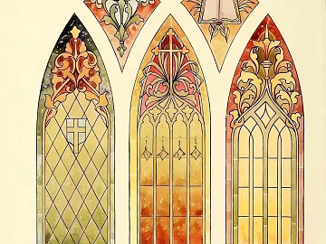 Light Luxury Vintage Stained Glass texture (ID:ffach324790)