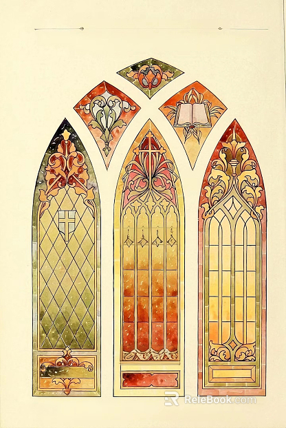 Light Luxury Vintage Stained Glass texture