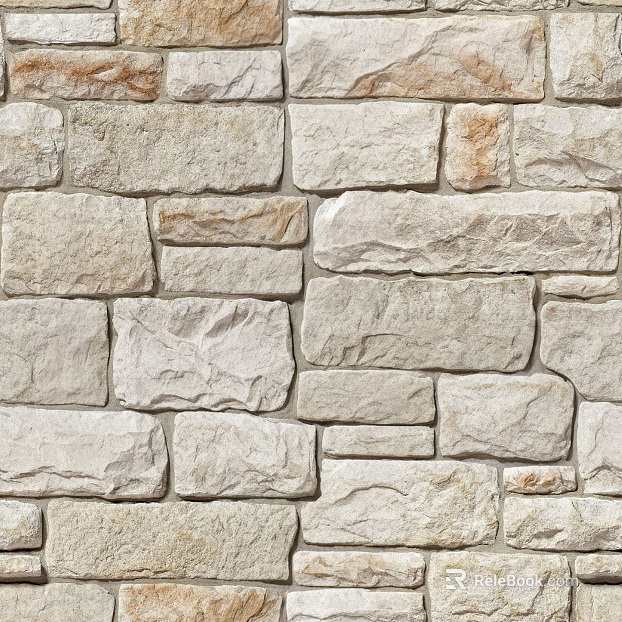 Light rice warm cultural stone wall texture