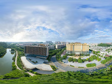 HDR urban ecological greening panorama 3d model