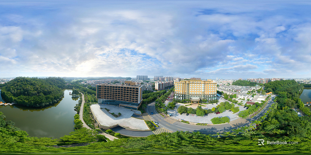 HDR urban ecological greening panorama texture