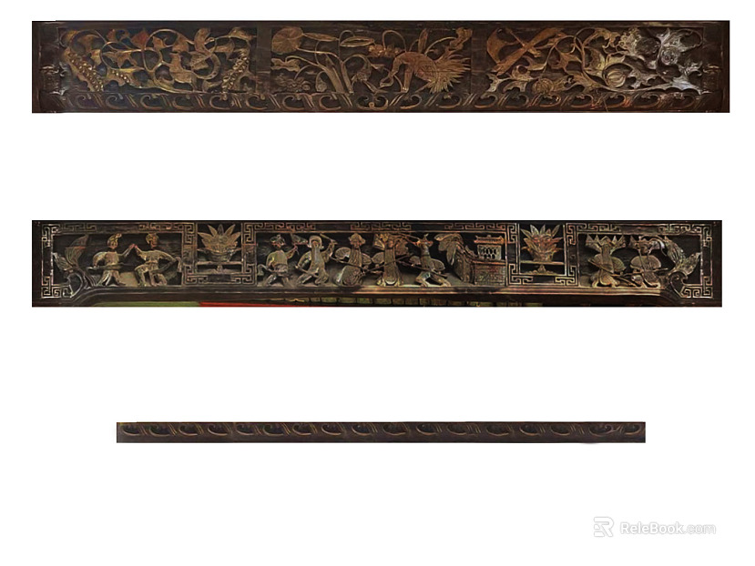 Wood Carved Wood Grain Metal Carved Plate texture