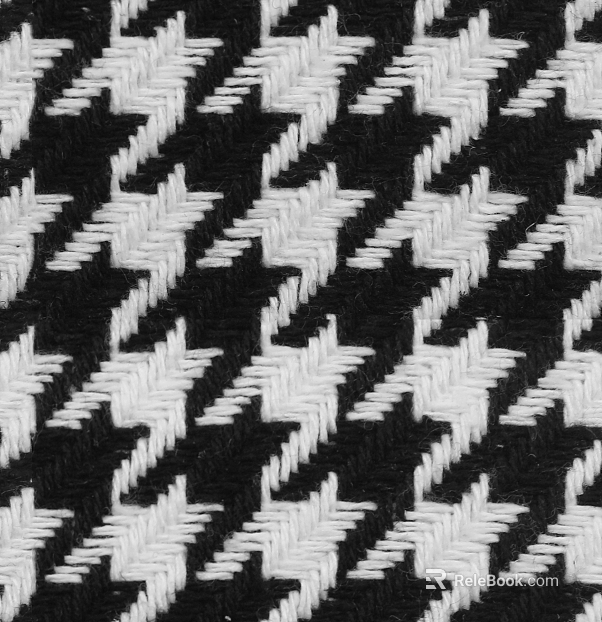 Black and White Houndstooth Fabric Garment Fabric texture