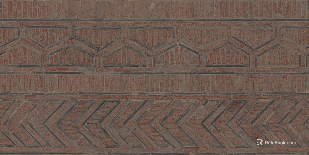 Red-brown art brick wall texture