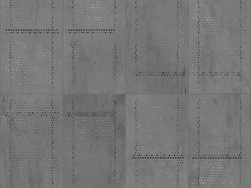 Grey Perforated Cement Brick Interior Wall Tile texture (ID:ffaeh534532)