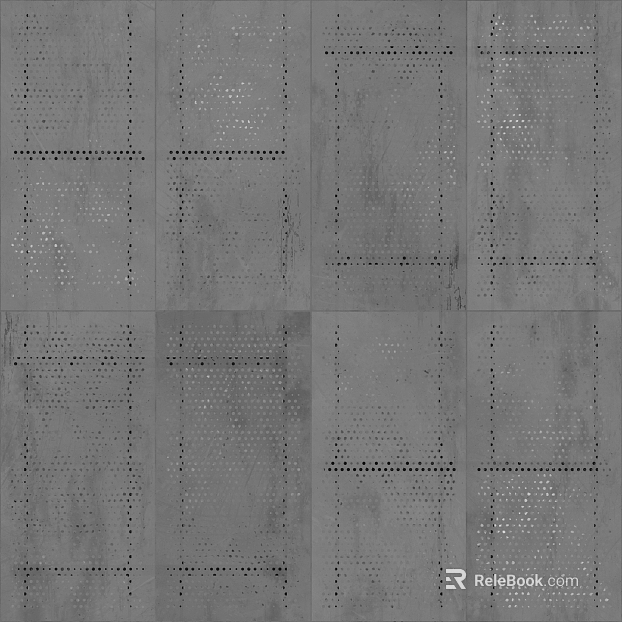 Grey Perforated Cement Brick Interior Wall Tile texture