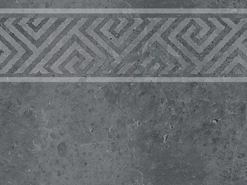 Dark gray geometric pattern antique brick wall waist line texture (ID:ffaeh697584)