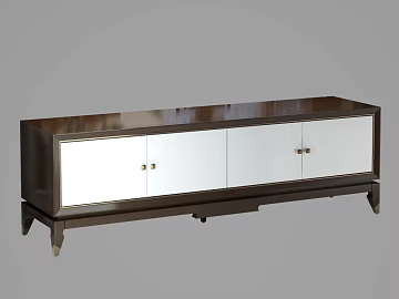Light Luxury Dark Brown Wood TV Cabinet texture (ID:ffaeh439636)