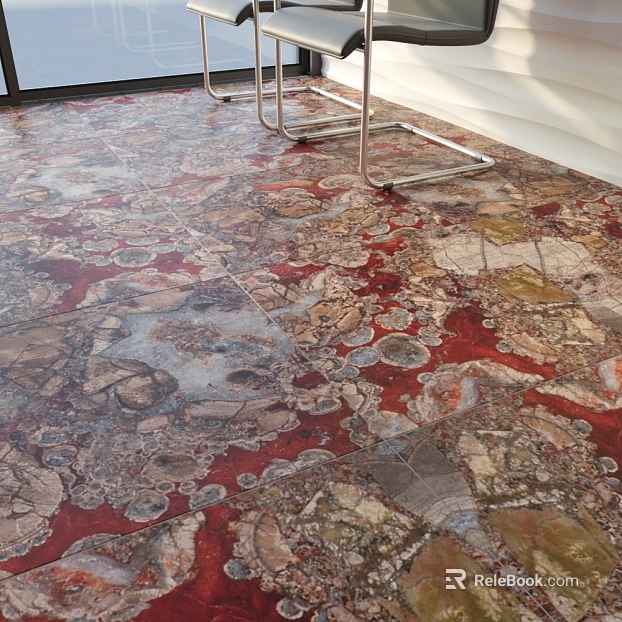 Red Brown Luxury Stone Tile Indoor Floor texture