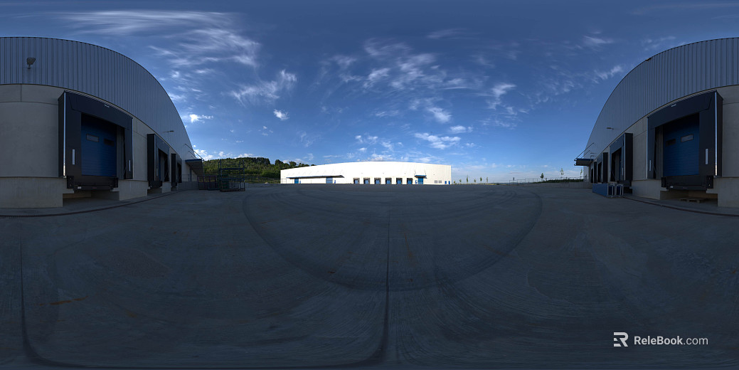 Urban factory road day HDR texture