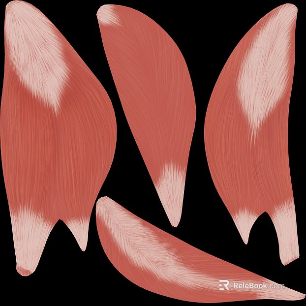 Pink white animal hair decoration elements texture